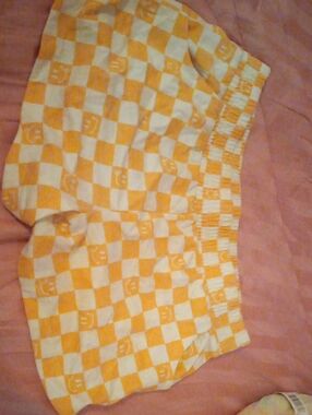 wonder nation Yellow and White Checker Lounge Shorts